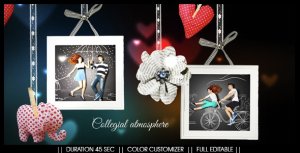 Romantic Wishes Video Displays template preview