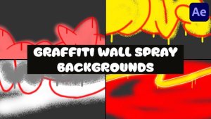 Videohive Graffiti Wall Spray Backgrounds | After Effects Elements template preview