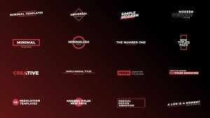 Videohive Minimal Titles | AE Titles template preview