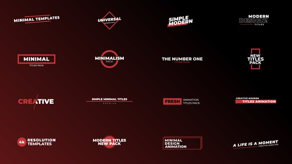 Videohive Minimal Titles | AE Titles template preview