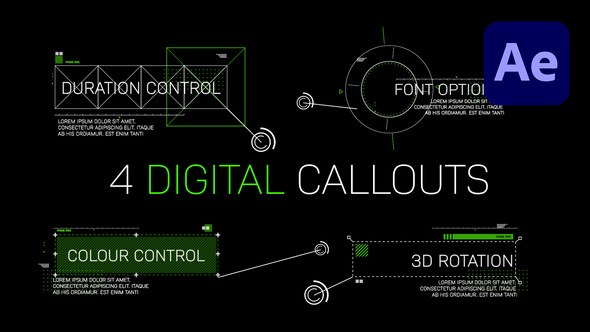 Videohive Digital Callouts Elements template preview