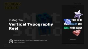 Videohive Vertical Typography Reel Product Promo template preview