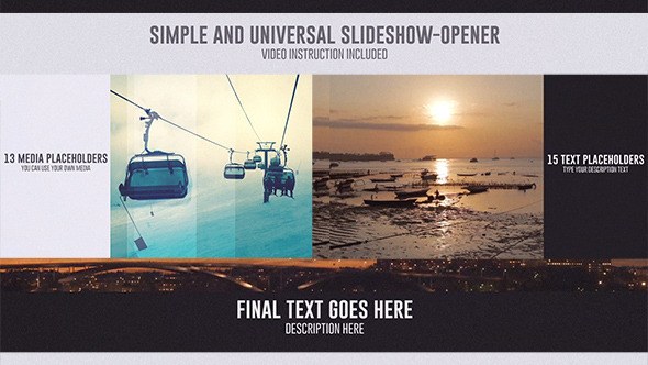 Videohive Universal SlideShow-Opener Video Displays template preview