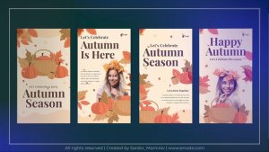 Videohive Autumn season instagram stories 47581961 Video Displays template preview