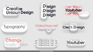 Videohive Modern Title Glass Titles template preview