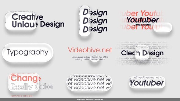 Videohive Modern Title Glass Titles template preview