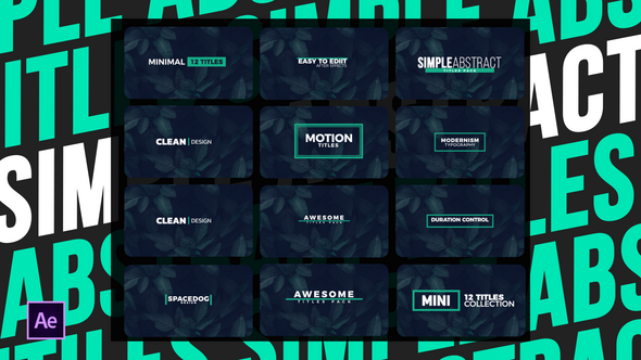 Videohive Simple Abstract Titles | After Effects Titles template preview