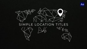 Videohive Simple Location Titles. Titles template preview