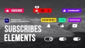 Subscribe Elements Premiere Pro template preview