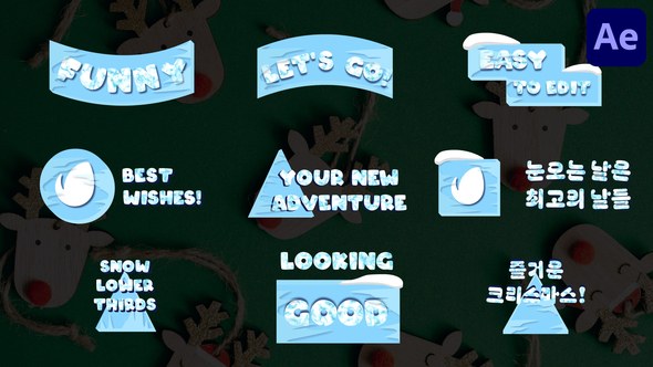 Videohive Snow Lower Thirds | After Effects 49760593 Elements template preview