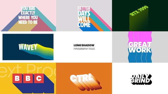 Videohive Long Shadow Titles 56538567 Titles template preview