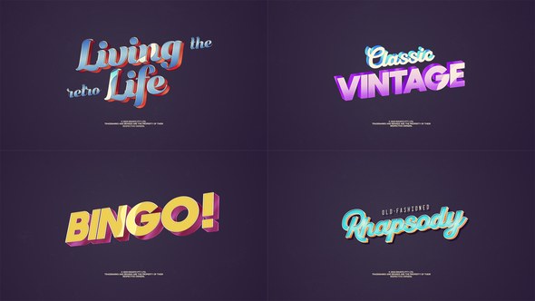 Videohive Fancy Retro Titles Titles template preview