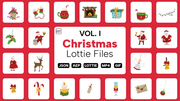 Videohive Christmas Lottie Files Vol. I Elements template preview