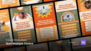 Videohive Social Media Reels - Quiz Mutiple Choice After Effects Template Product Promo template preview
