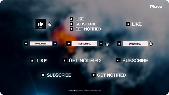 Videohive YouTube Subscribe Button 51756600 Elements template preview