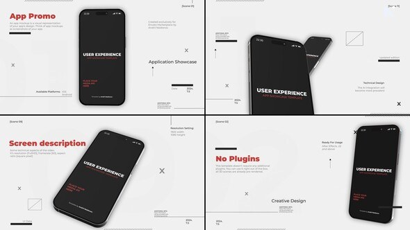 Videohive UX App Showcase | Mobile Promo Product Promo template preview