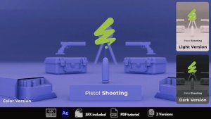 Videohive Pistol Shooting Opener Openers template preview