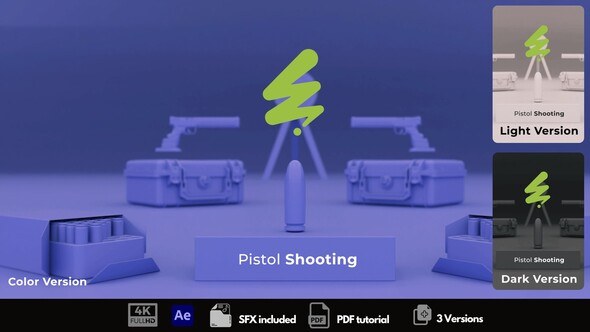 Videohive Pistol Shooting Opener Openers template preview