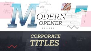 Modern Opener // Corporate Titles Video Displays template preview