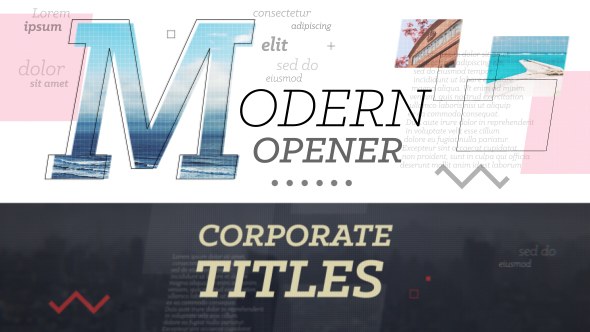 Modern Opener // Corporate Titles Video Displays template preview