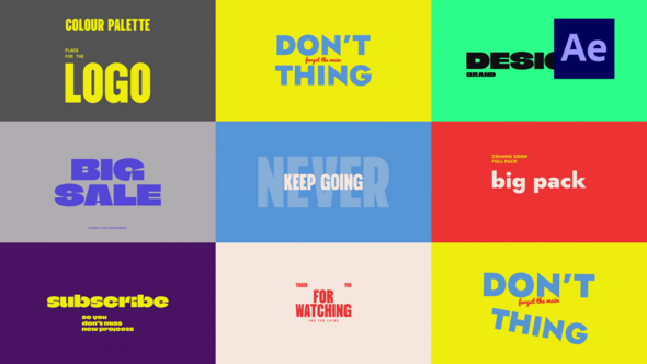 Videohive Transition Titles / Ae Elements template preview