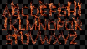 Videohive Epic Fire Alphabet Infographics template preview