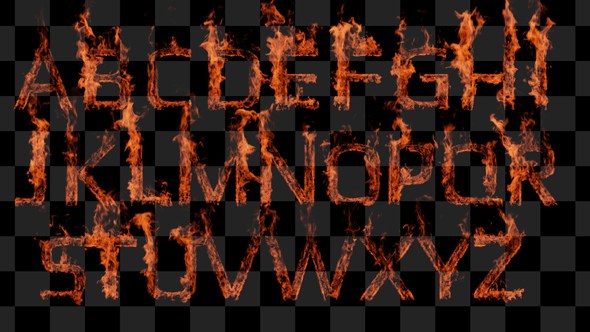 Videohive Epic Fire Alphabet Infographics template preview