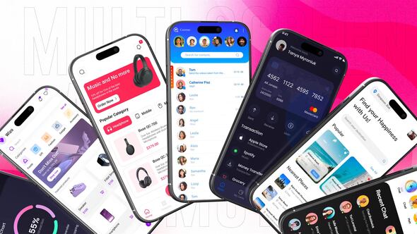 Videohive Multi-Screen 4k Mobile App Promo | Modern UI Presentation Pack Product Promo template preview