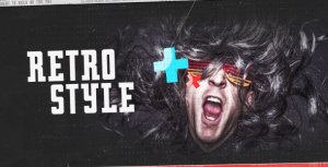 Fast Retro Style Opener Video Displays template preview