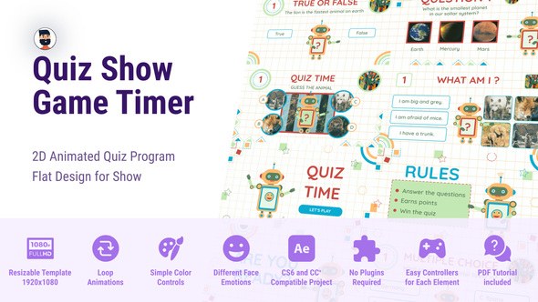 Videohive Quiz Show Game Timer Program Broadcast-packages template preview