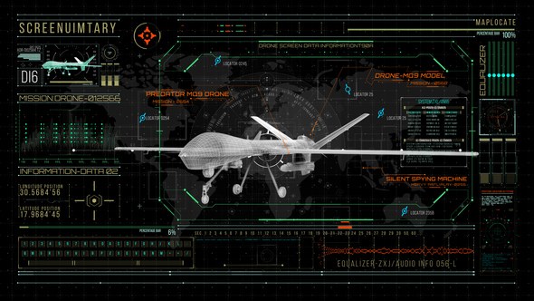 Videohive HUD700 Screen Military DRONE Elements template preview