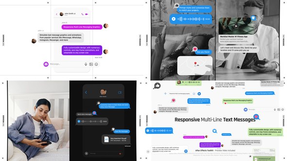 Videohive Responsive Multi-Line Text Messages Titles template preview