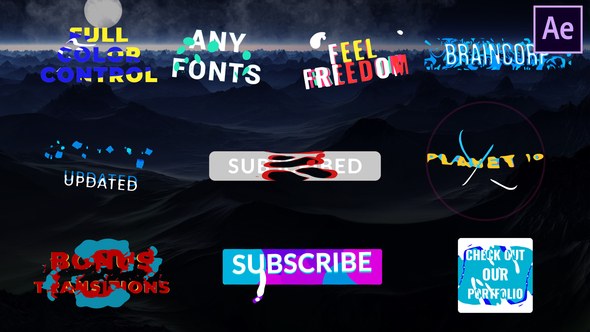 Videohive Colorful Cartoon Titles | After Effects Titles template preview