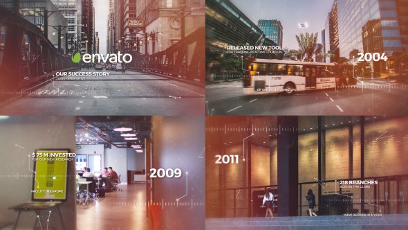 Videohive Timeline Presentation Video Displays template preview