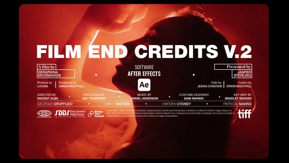 Videohive Animated Film End Credits V2 For After Effects Titles template preview