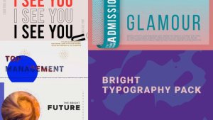 Videohive Bright Typography Pack Titles template preview