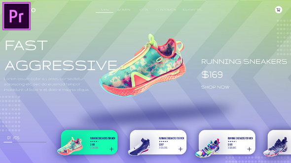 Videohive Minimalistic Sneakers Promo Broadcast-packages template preview