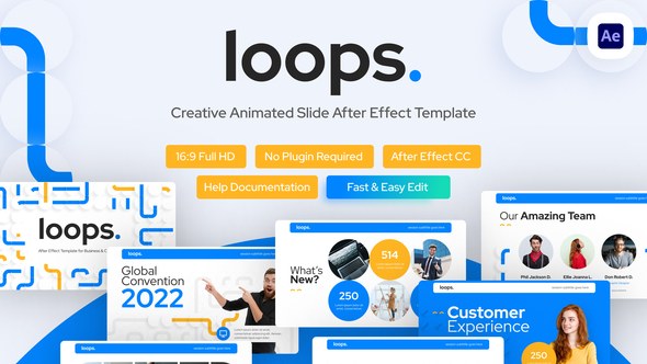 Videohive Loops Creative Multipurpose Video Display After Effect Template Product Promo template preview