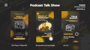 Videohive Podcast Talk Show Openers template preview