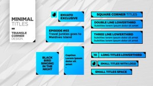 Triangle Corner Titles Video Displays template preview