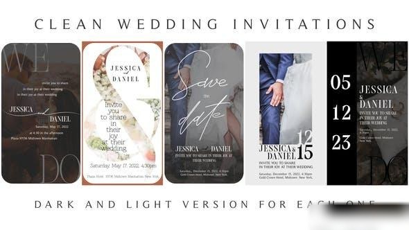Videohive Clean Wedding Invitation Openers template preview