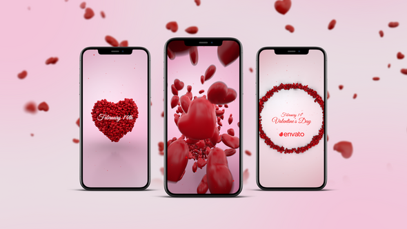 Videohive Valentines Day Stories Pack 50270660 Logo Stings template preview