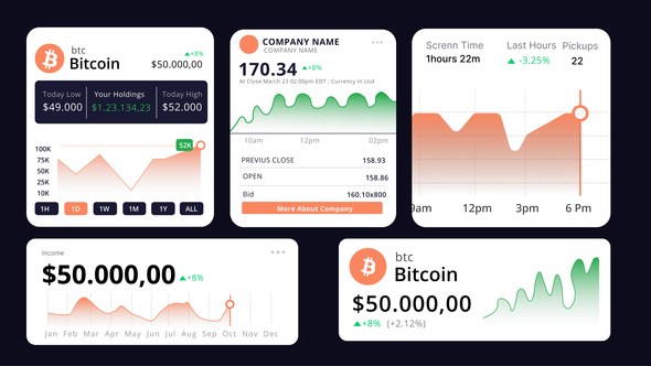 Videohive Line Chart Infographic 60362354 Elements template preview