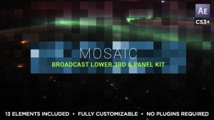 Mosaic Lower Third & Title Kit Video Displays template preview