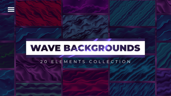 Videohive Wave Backgrounds Elements template preview