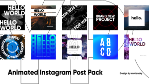 Videohive 10 Animated Instagram Post Pack | After Effects Titles template preview