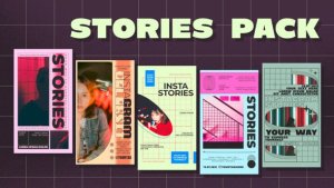 Videohive Modern Vertical Stories Elements template preview