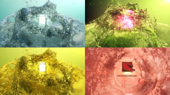 Videohive Surfacing Logo from Water Logo Stings template preview