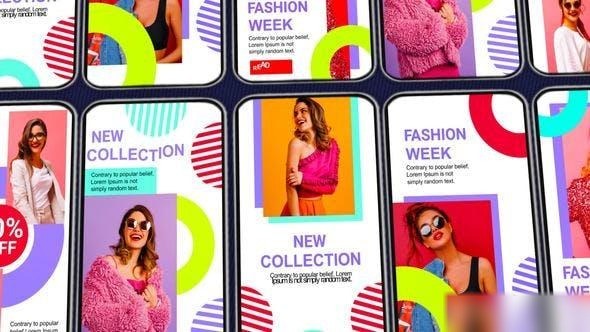 Videohive Funky Fashion After Effects Instagram Story Elements template preview