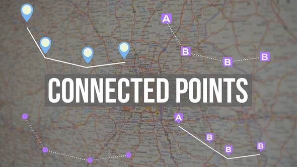 Videohive Connected points Video Displays template preview